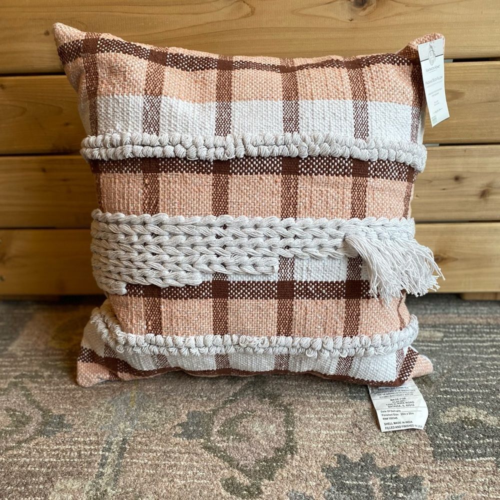 Huntington Home Macrame Throw Pillow